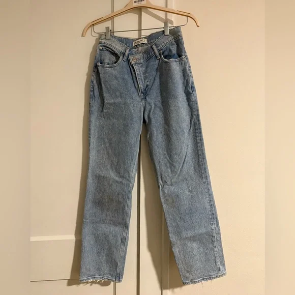 Abercrombie & Fitch Light Blue Straight Leg Jeans - Picture 1 of 5